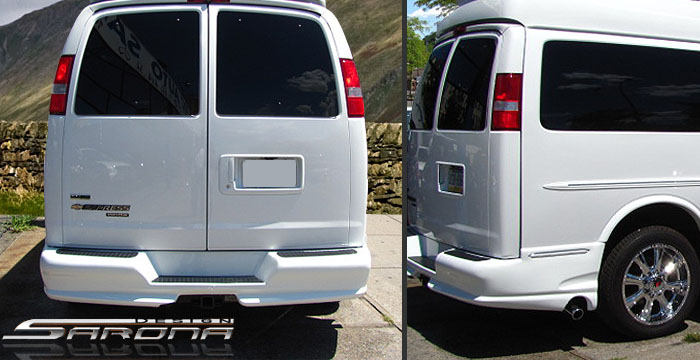 Custom GMC Savana Van  Rear Bumper (1996 - 2024) - $650.00 (Part #GM-004-RB)